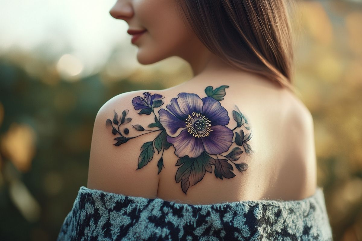 Tatouage Anémone : signification, mythologie et légendes fascinantes