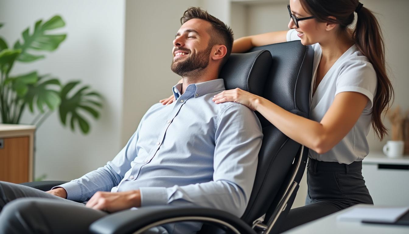découvrez comment une pause énergie, le massage en entreprise, booste la productivité, réduit le stress et améliore le bien-être des employés. offrez à votre équipe une expérience de relaxation bénéfique au travail.