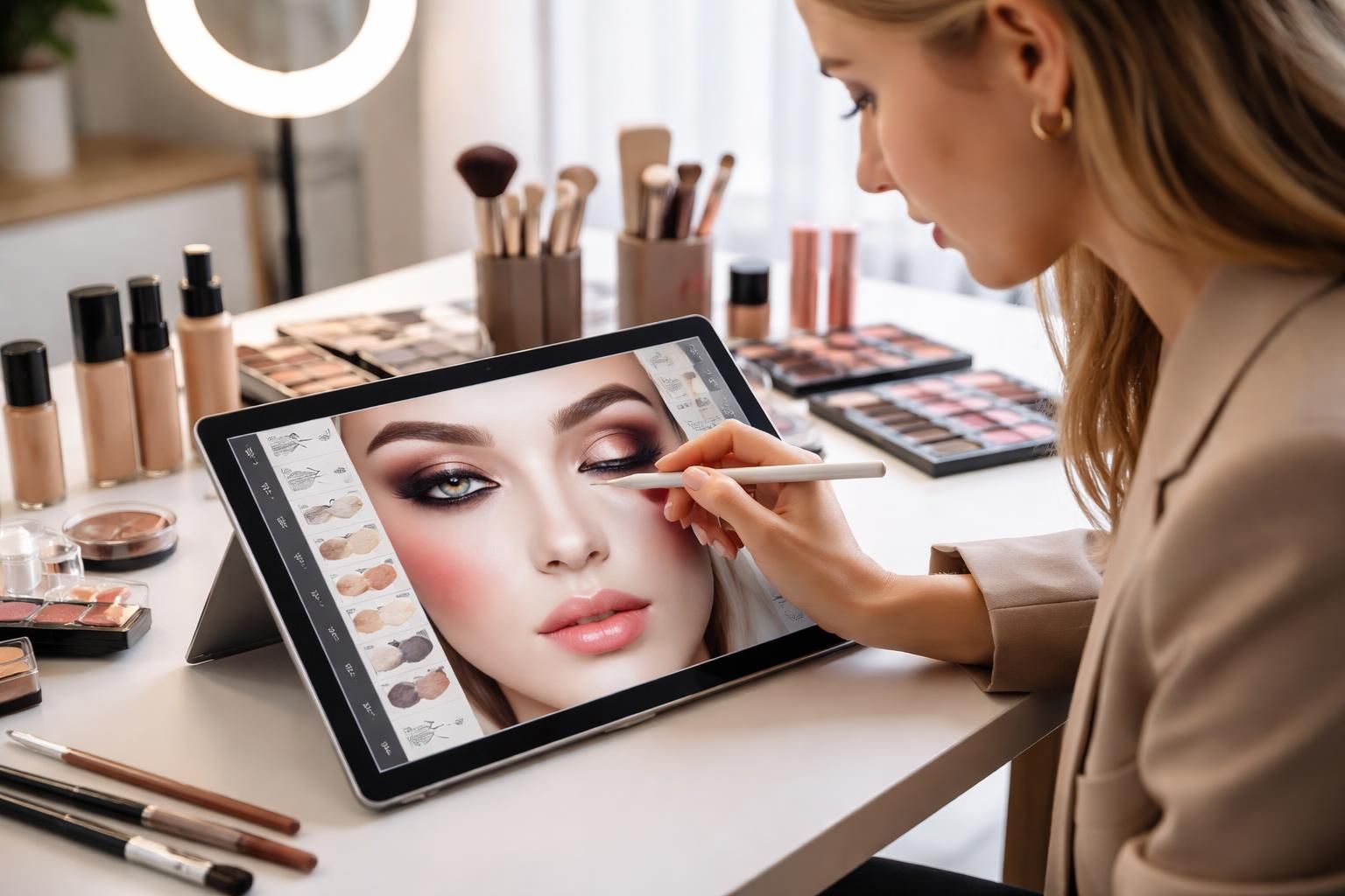 découvrez comment animer une mini-masterclass de maquillage en utilisant un stylet sur une tablette tactile microsoft pour une expérience interactive et professionnelle.
